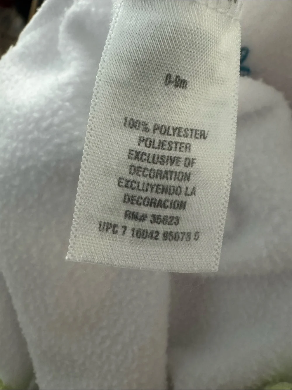 Carter's Sleep Sack 0-9 Months White Green Fleece Full Zip Baby Wearable Blanket